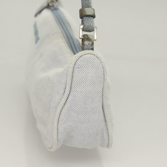 PRADA Sports Accessory Pouch Canvas Light Blue Silver Auth - Picture 4 of 16